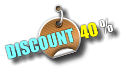 DISCOUNT  40 %